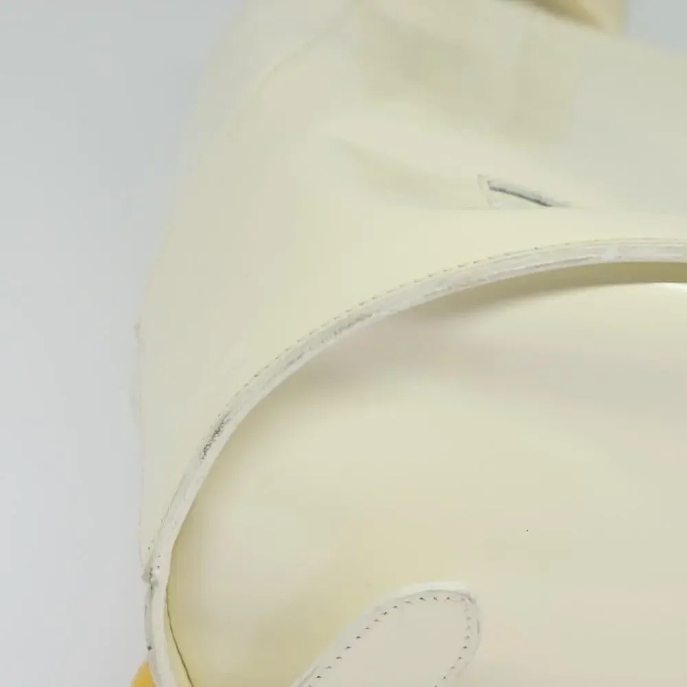 Salvatore Ferragamo Patent Leather Gancini Backpack White